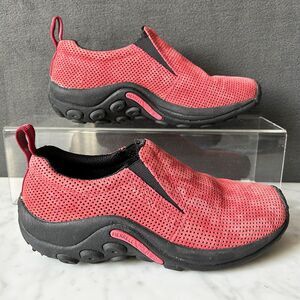 Merrell Jungle Moc Red Chili Pepper Suede Slip On Casual Shoes-Women's Size 6.5